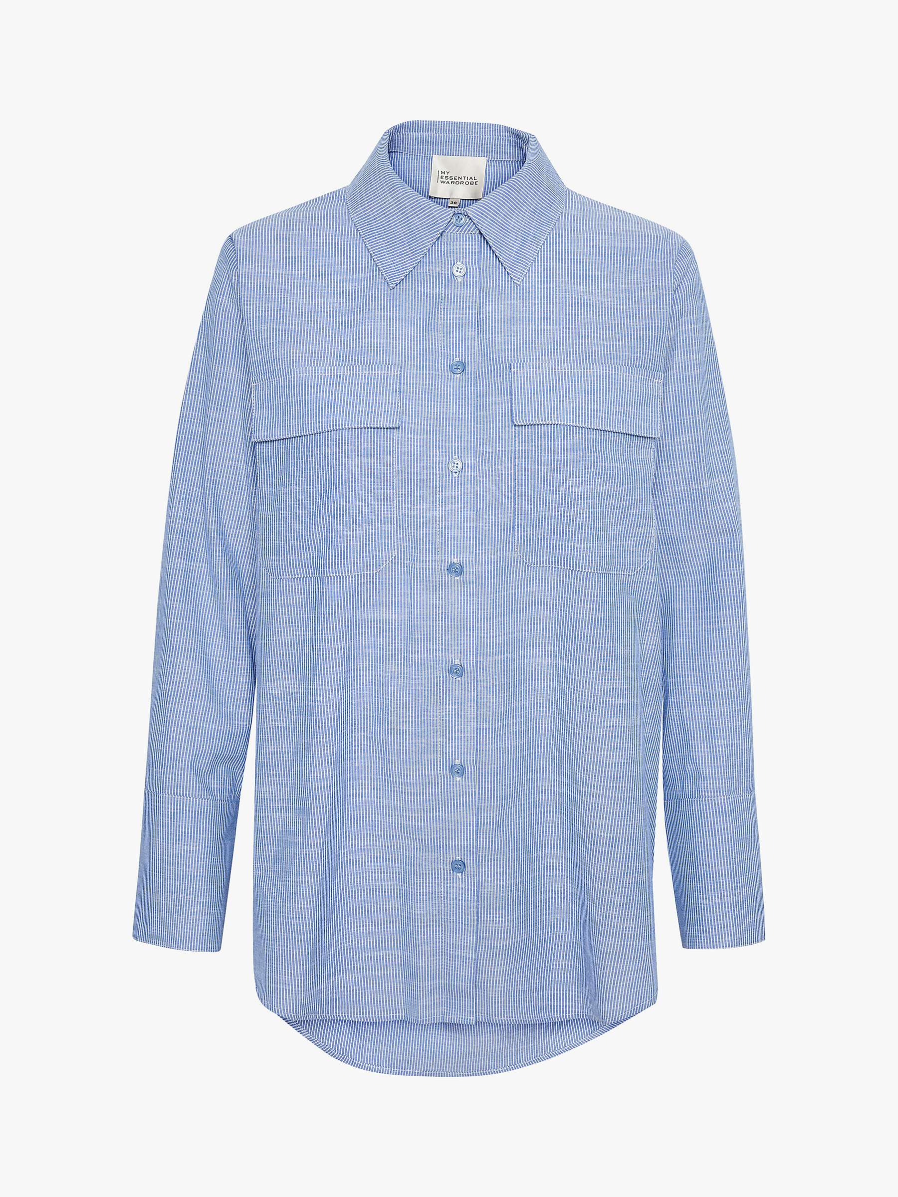 Buy MY ESSENTIAL WARDROBE Skye Regular Fit Cotton Shirt, Delft Blue Online at johnlewis.com
