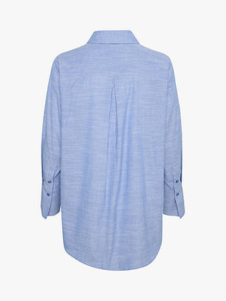 MY ESSENTIAL WARDROBE Skye Regular Fit Cotton Shirt, Delft Blue