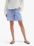 MY ESSENTIAL WARDROBE Skye Stripe Cotton Shorts, Delft Blue