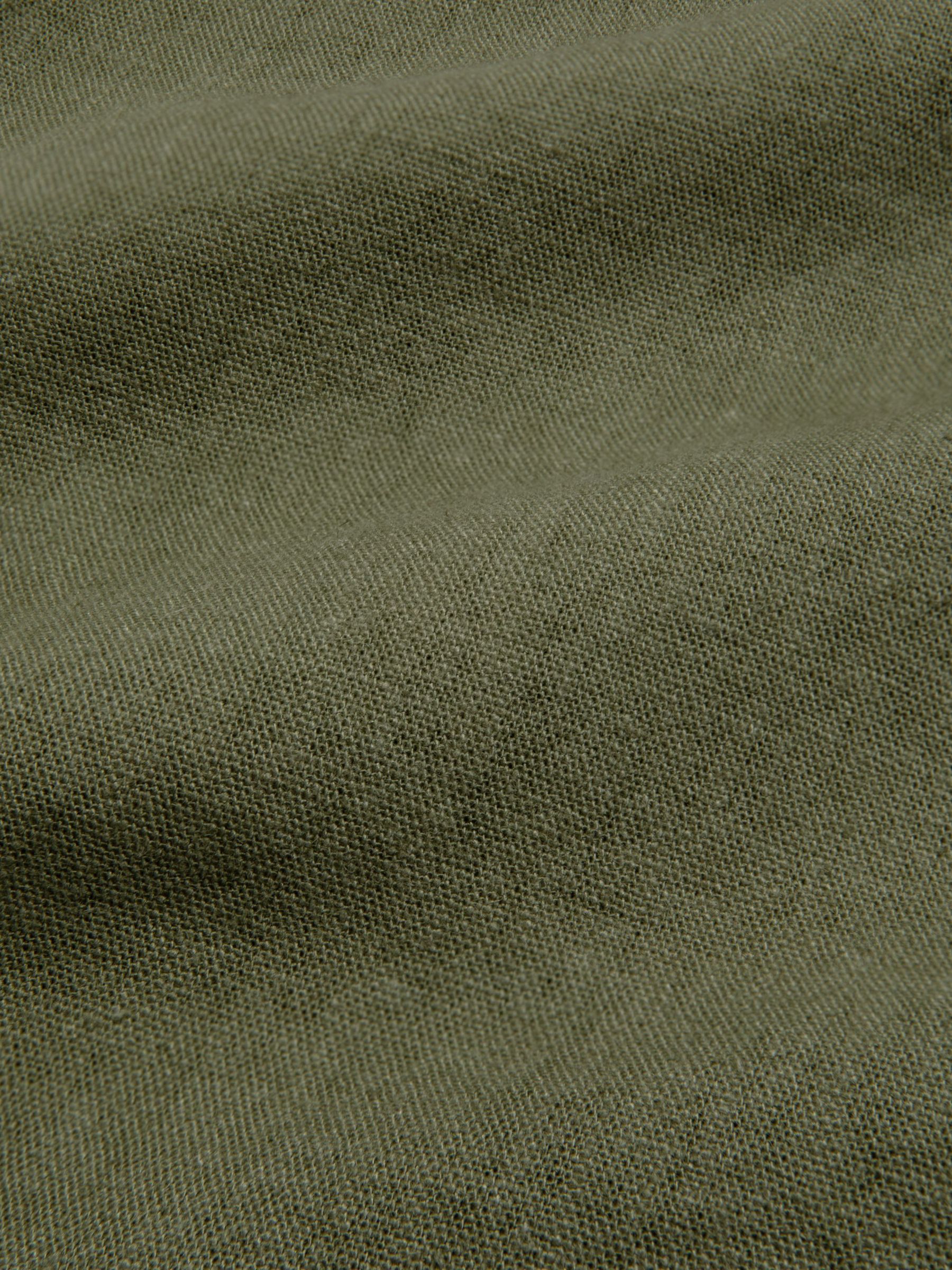 Chelsea Peers Linen Blend Short Sleeve Shirt, Khaki, L