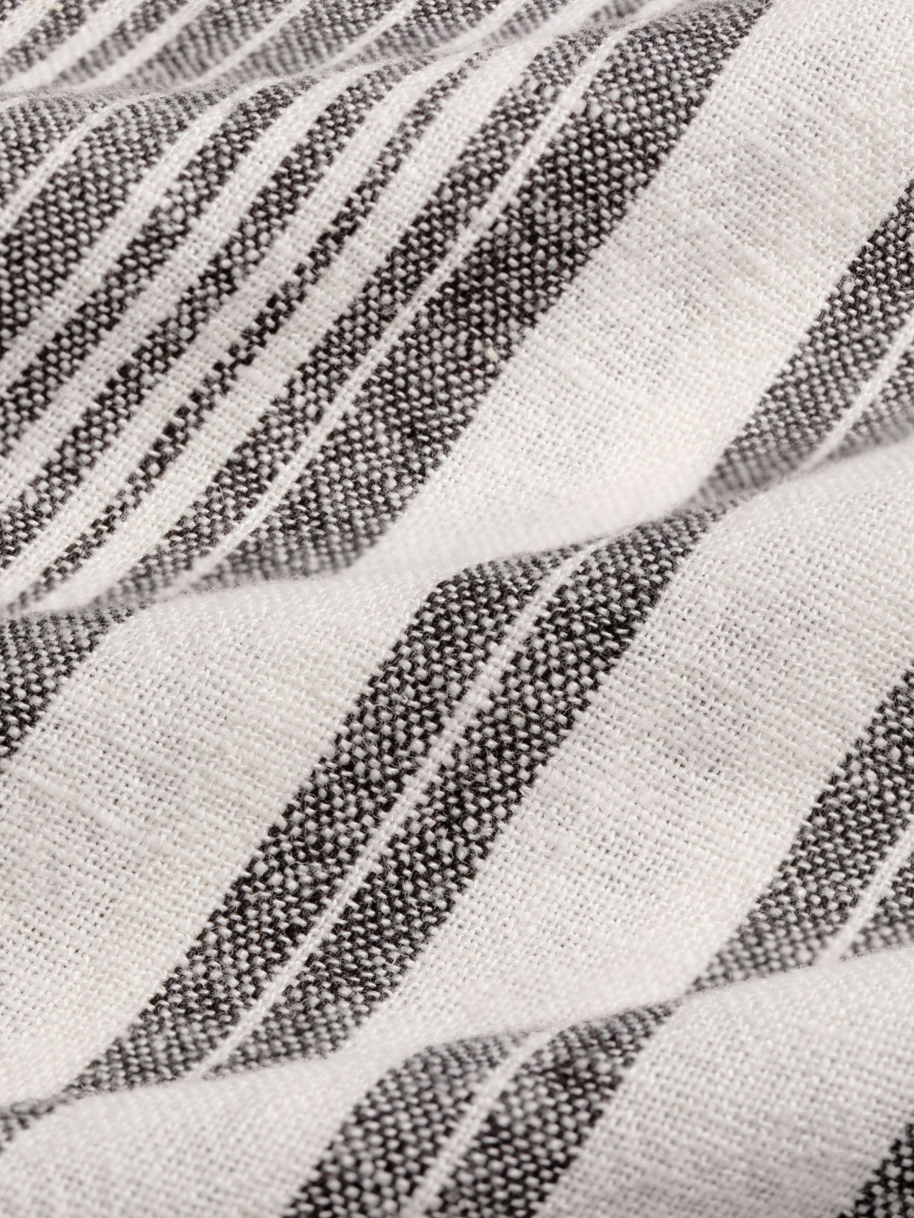 Chelsea Peers Linen Blend Stripe Shirt, Off White/Grey, L