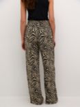 KAFFE Milia Zebra Print Trousers, Chinchilla/Black