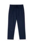 Chelsea Peers Linen Blend Relaxed Trousers, Navy