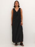 KAFFE Silja V-Neck Sleeveless Maxi Dress, Deep Black