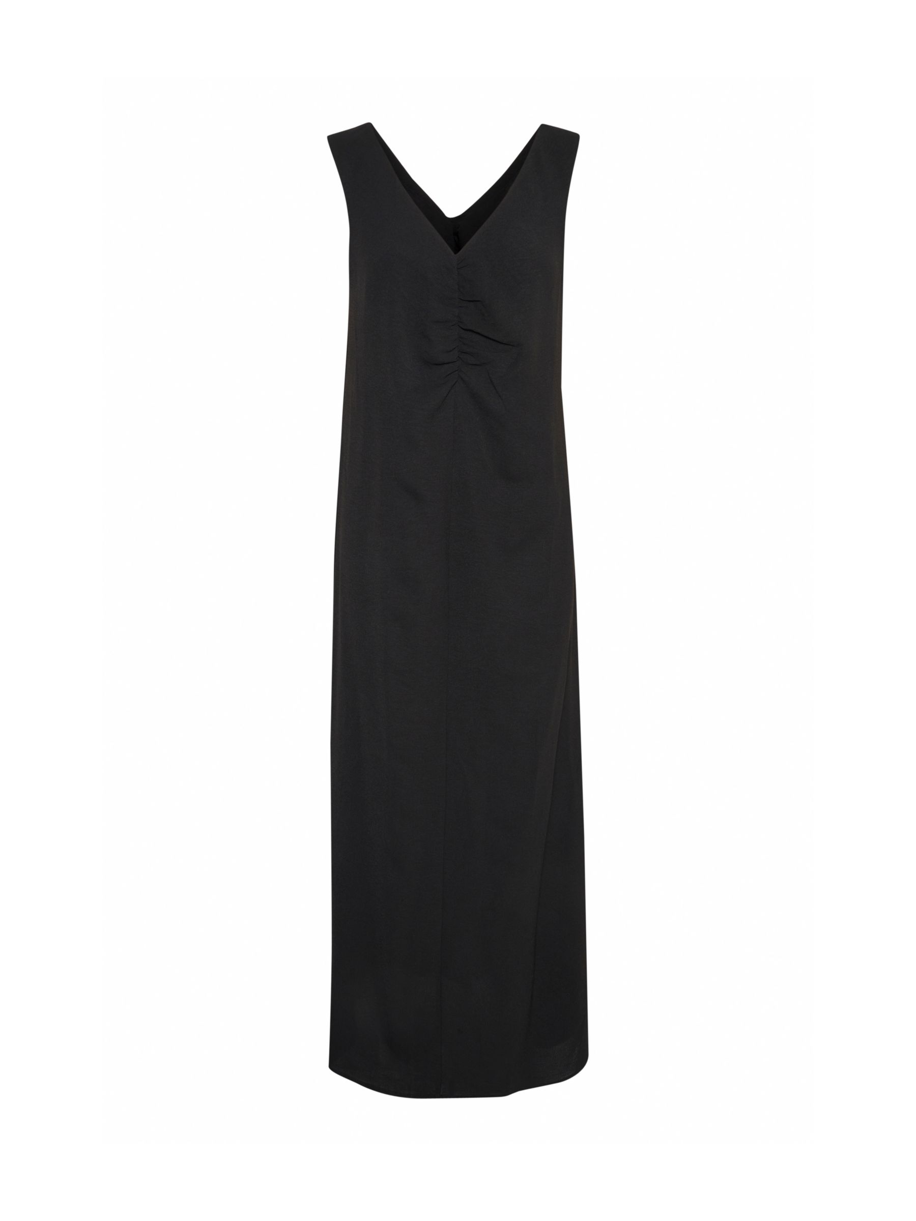 Buy KAFFE Silja V-Neck Sleeveless Maxi Dress, Deep Black Online at johnlewis.com