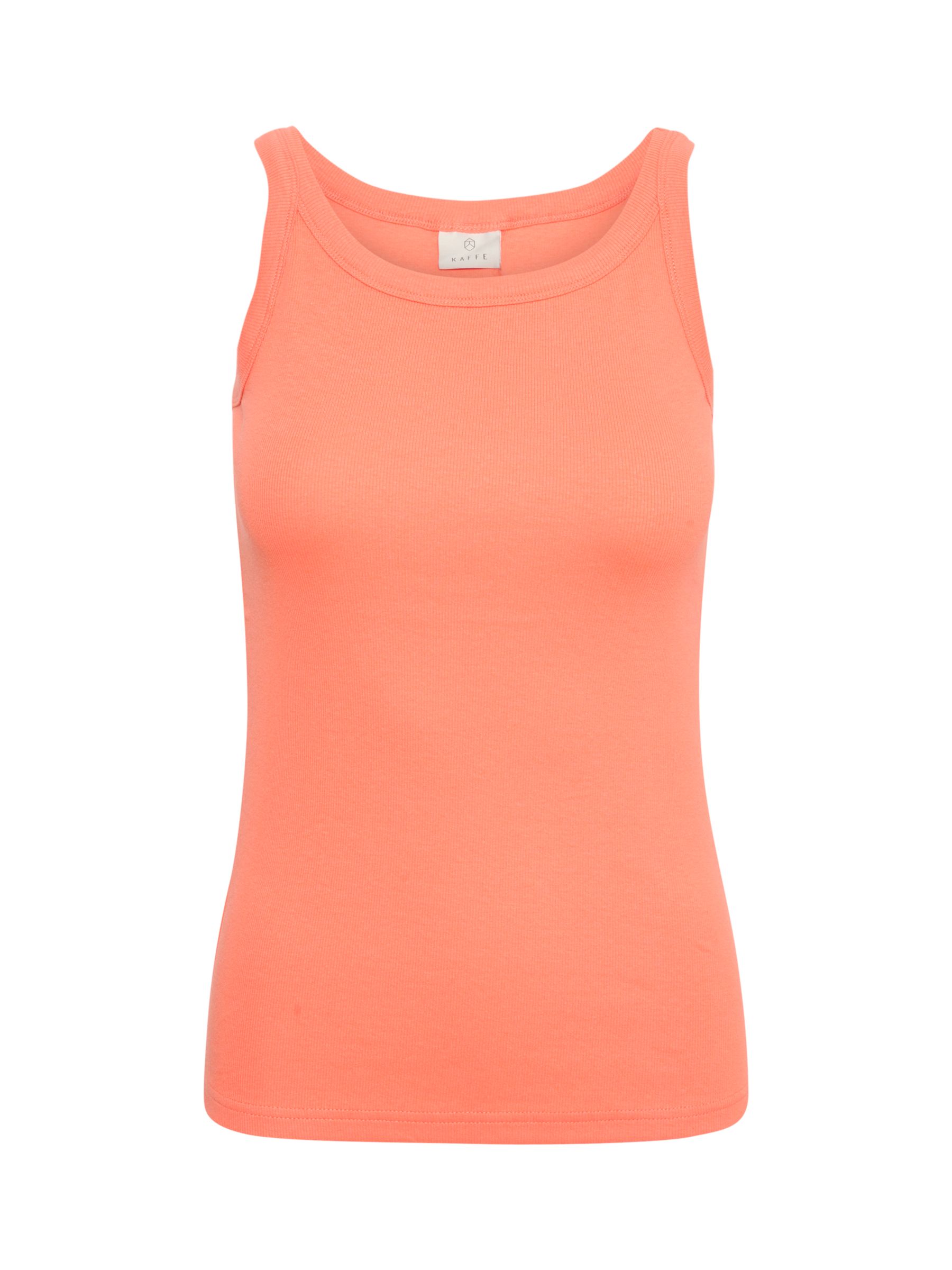 KAFFE Carna Scoop Neck Tank Top, Melon