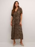 KAFFE Amber Classic Leopard Print Midaxi Dress, Multi