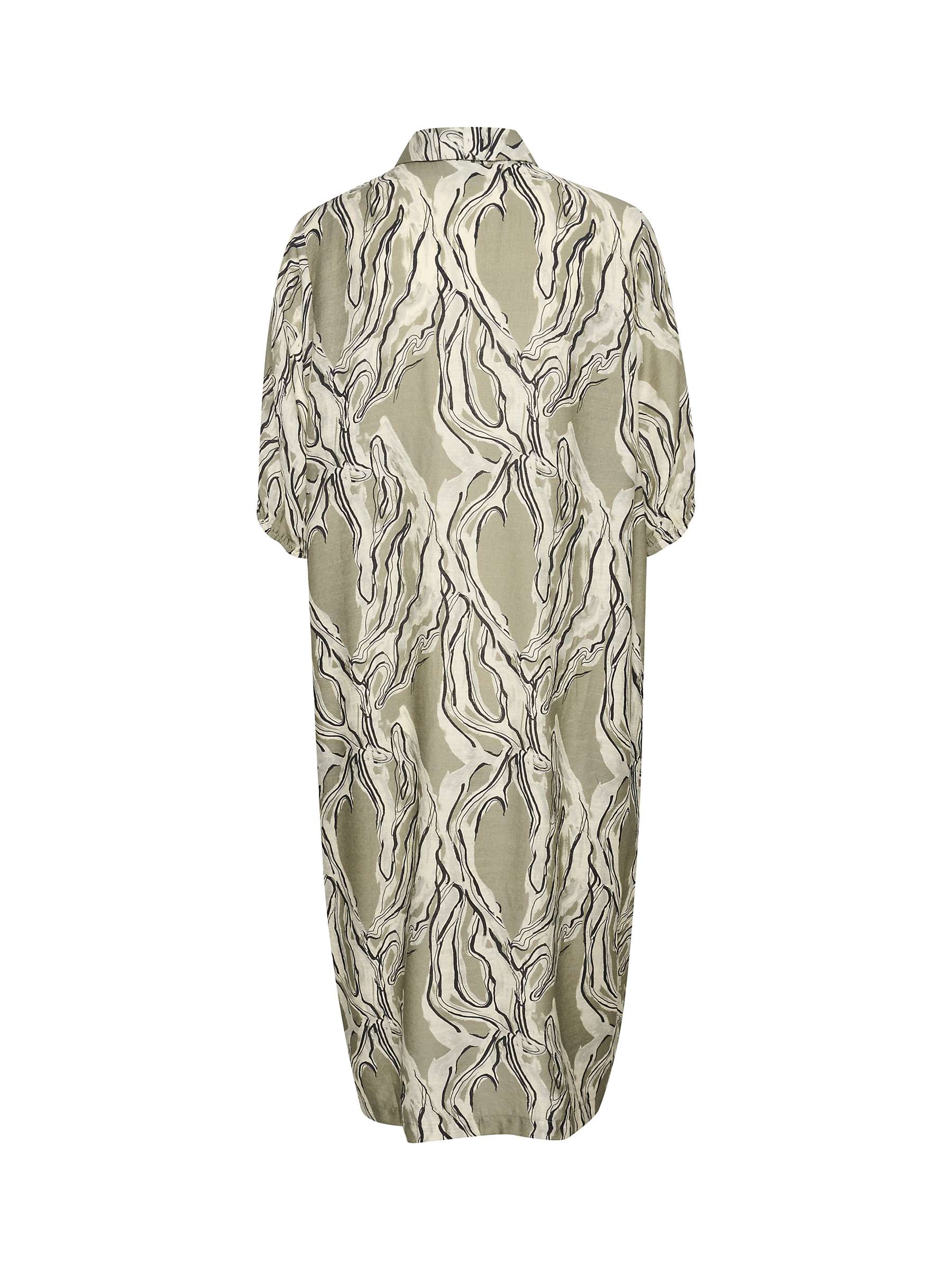 Buy KAFFE Elino Knee Length Shirt Dress, Vetiver Marble Online at johnlewis.com
