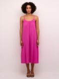 KAFFE Pauline Spaghetti Strap Midi Dress, Rose Violet