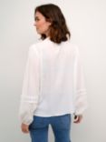 KAFFE Freya Lace Detail Shirt, Chalk