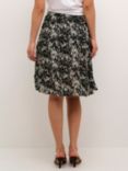 KAFFE Amber Snake Print Skirt, Black/White