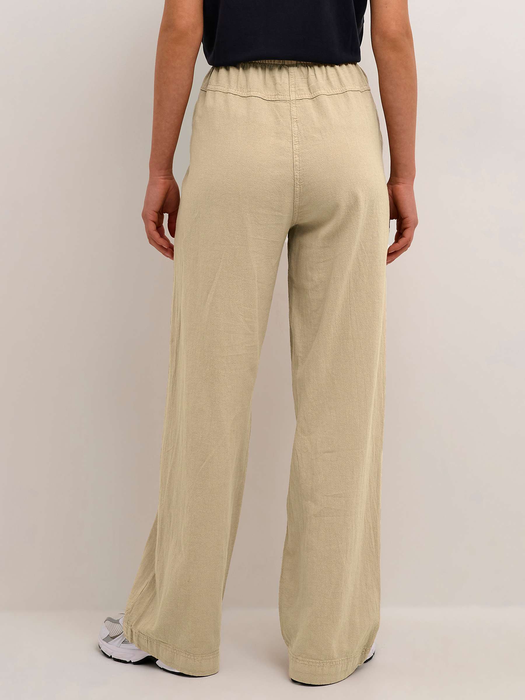 Buy KAFFE Naya Elastic Waist Trousers, Classic Sand Online at johnlewis.com