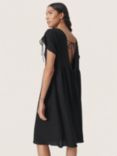 Soaked In Luxury Kehlani Open Back Short Sleeve Dress, Black