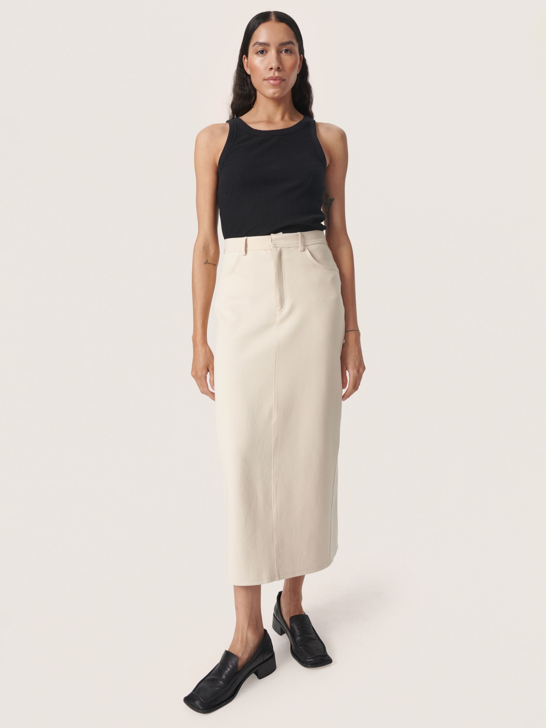 Buy Soaked In Luxury Anastasia Pencil Midi Skirt, Sandshell Online at johnlewis.com