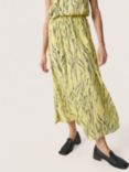 Soaked In Luxury Zaya Elastic Waist Maxi Skirt, Endive Traces