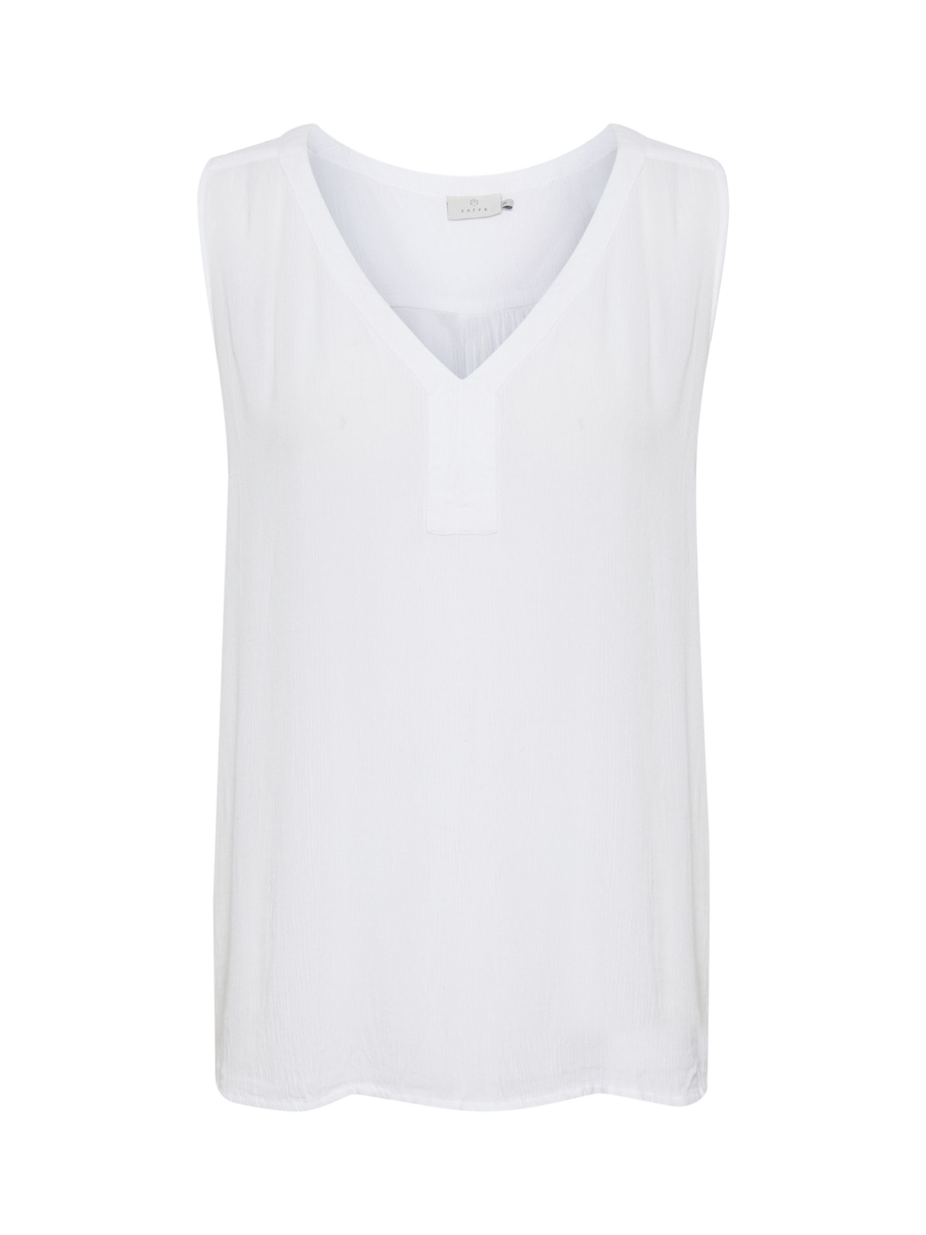 KAFFE Amber Sleeveless Top, Optical White