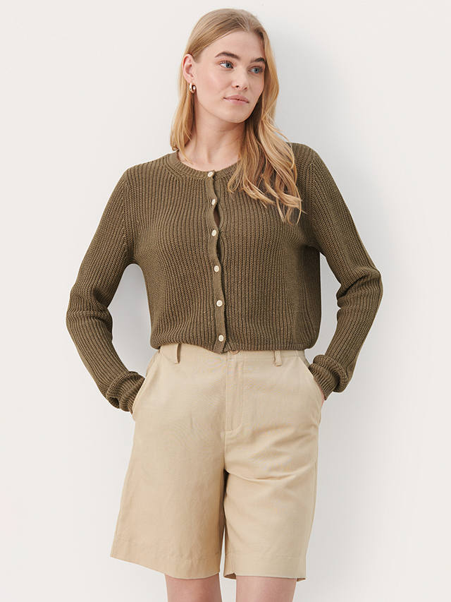 Part Two Gigia Cropped Round Neck Cardigan, Canteen