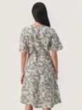 Part Two Gilanda Ecovero Knee Length Wrap Dress, Agave Green Blur