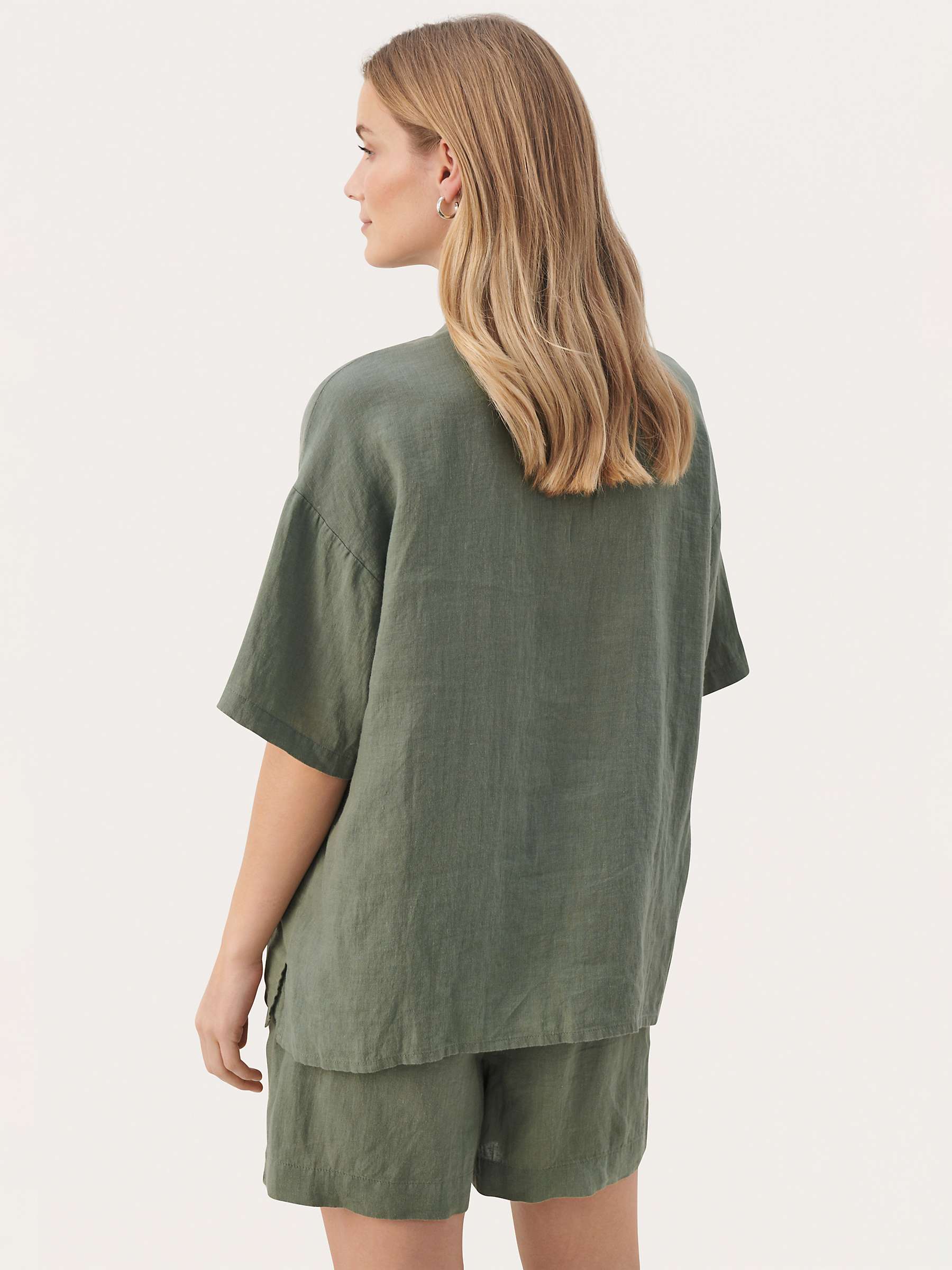 Buy Part Two Ghita Linen Short Sleeves V-Notch Neck Shirt Online at johnlewis.com