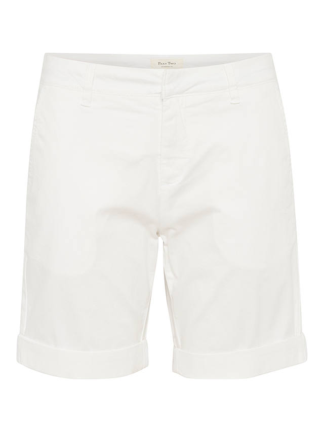 Part Two Hanijan Regular Fit Folded Cuff Shorts, Bright White