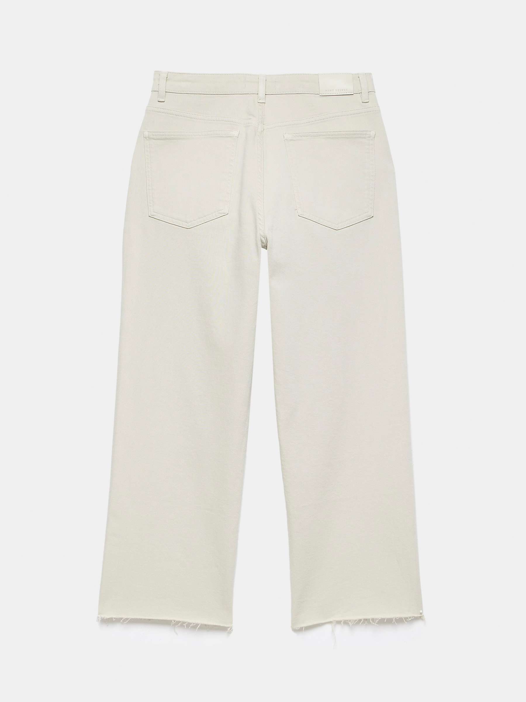 Buy Mint Velvet Cropped Wide Leg Jeans, Beige Online at johnlewis.com