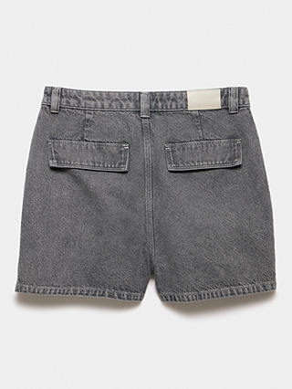 Mint Velvet Denim Cargo Pocket Shorts, Grey