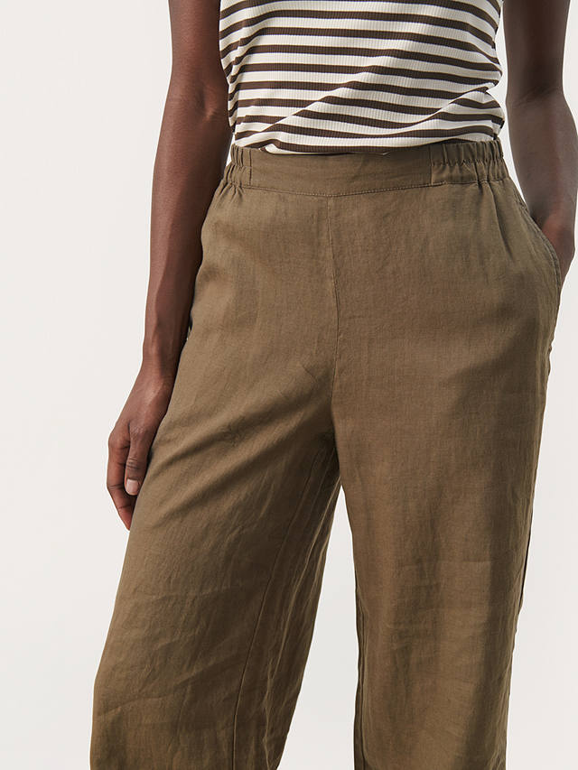 Part Two Petrines Linen Wide Leg Cropped Trousers, Canteen