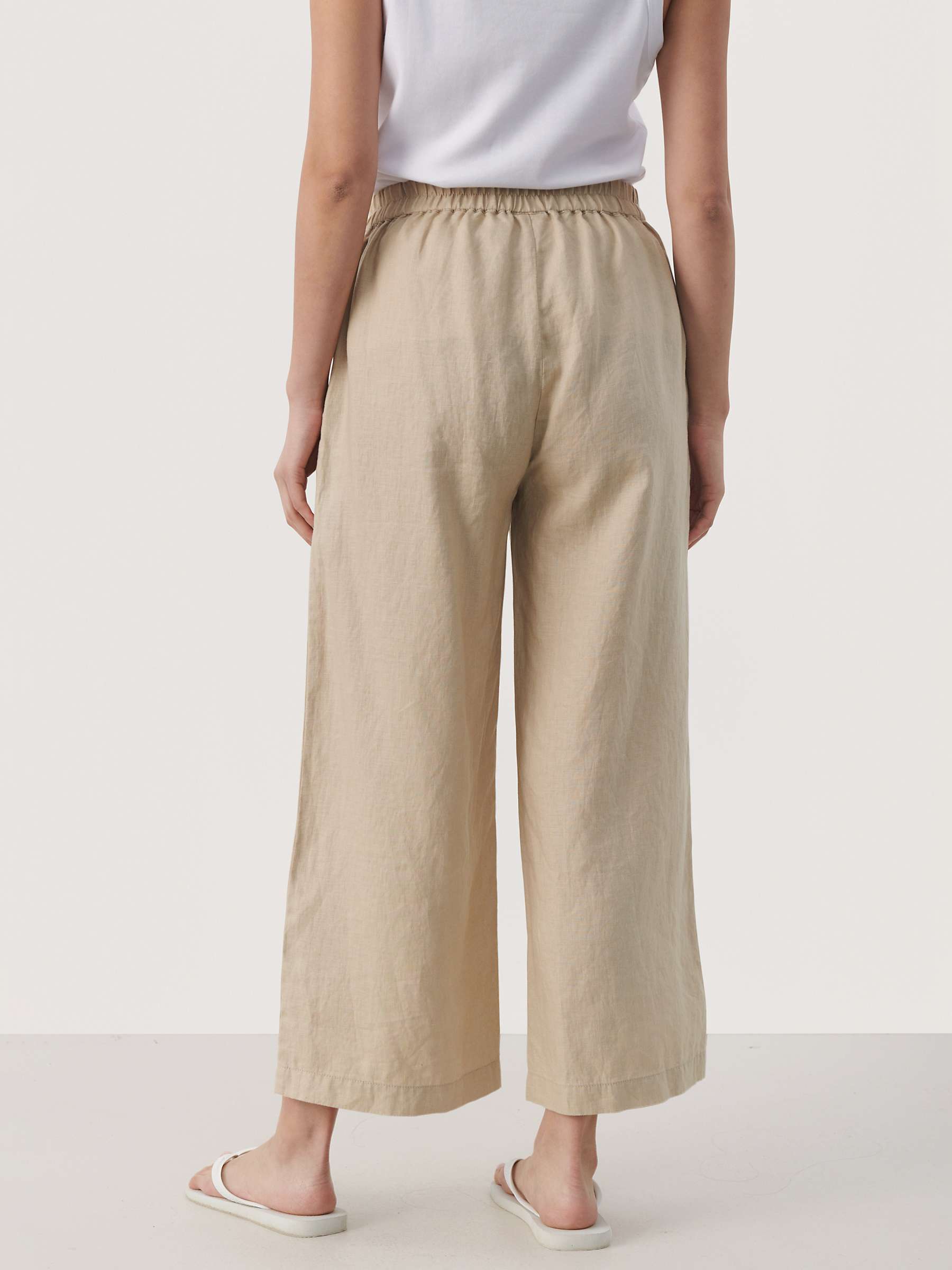 Buy Part Two Petrines Linen Wide Leg Cropped Trousers Online at johnlewis.com