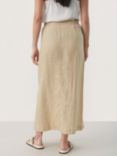 Part Two Gilsa Buttons Straight Fit Maxi Skirt, White Pepper