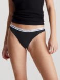 Calvin Klein Modern Logo Cotton Thong, Pack of 3, Black