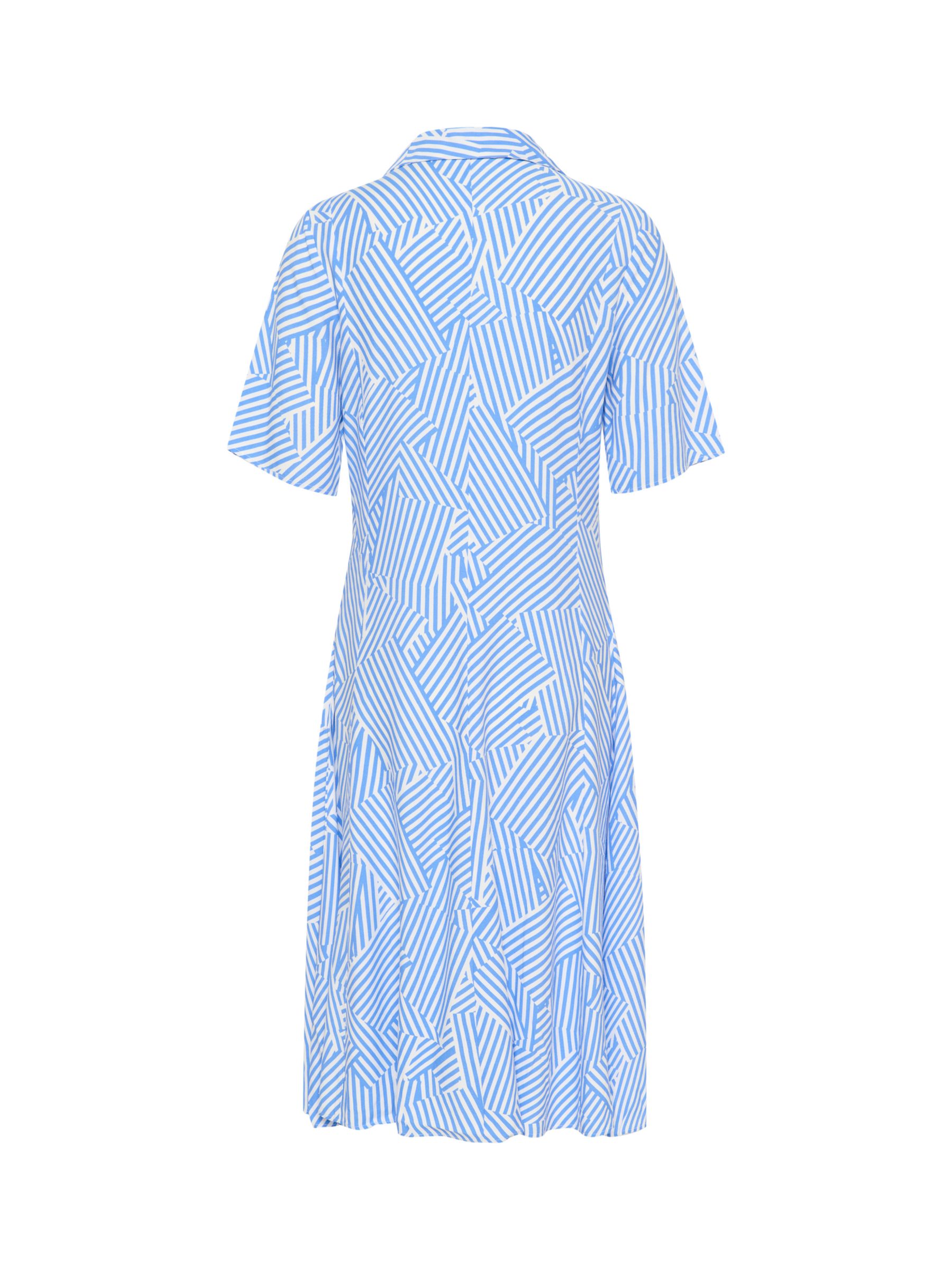 Saint Tropez Elyse Abstract Print Midi Shirt Dress, Blue/White, XS