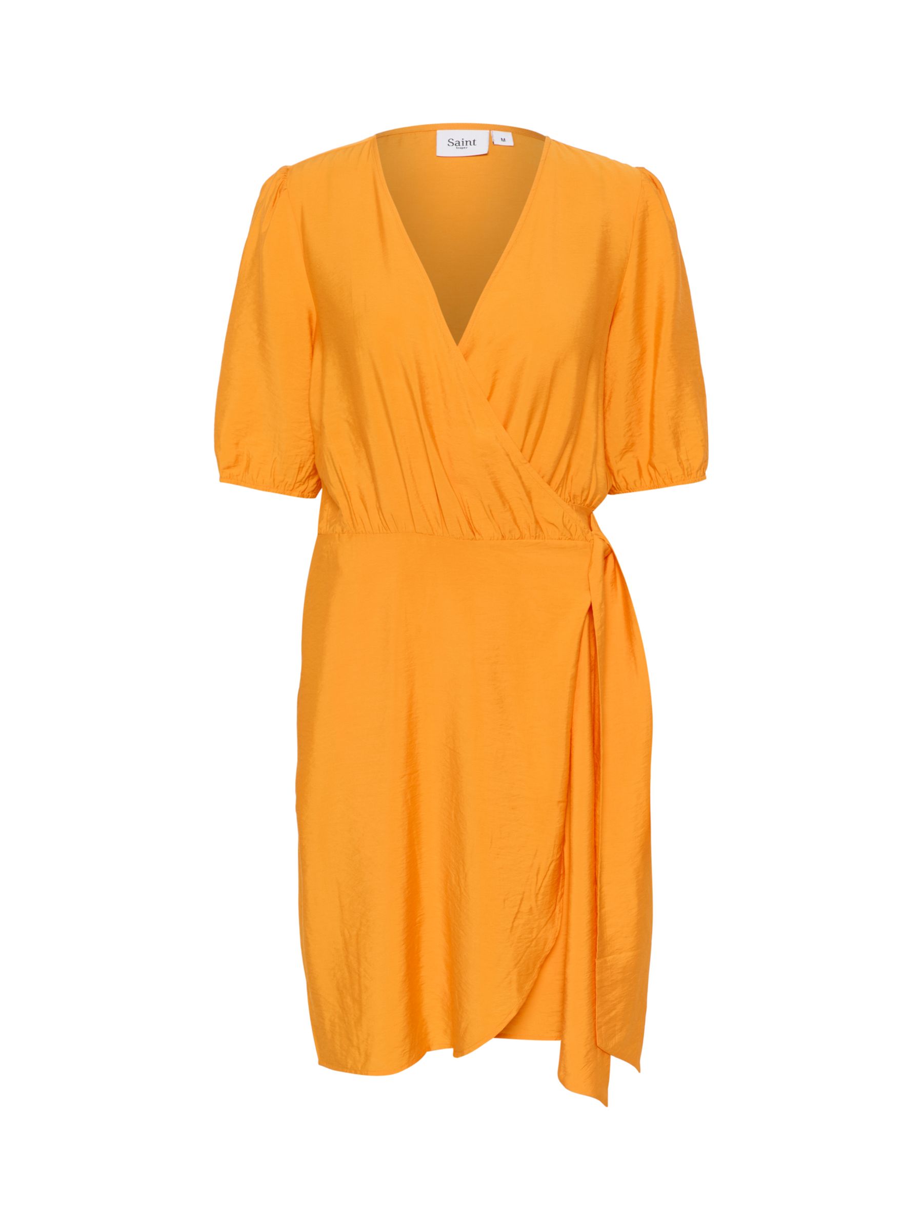 Buy Saint Tropez Eleanor Short Sleeve Wrap Dress, Apricot Online at johnlewis.com