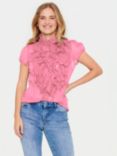 Saint Tropez Lilja Short Sleeve Ruffle Blouse