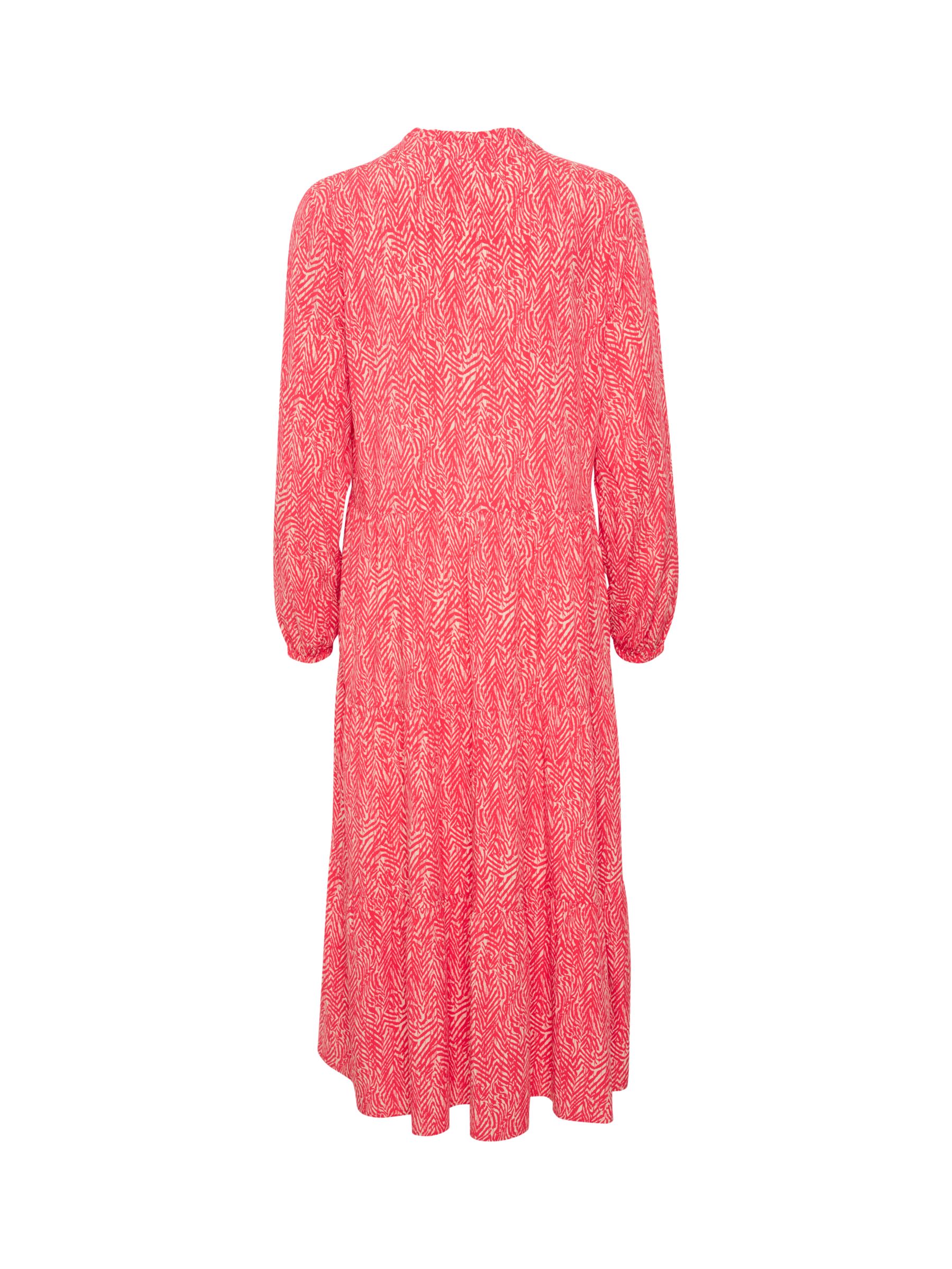 Saint Tropez Eda Abstract Print Tiered Midi Dress, Hibiscus/Multi, XL