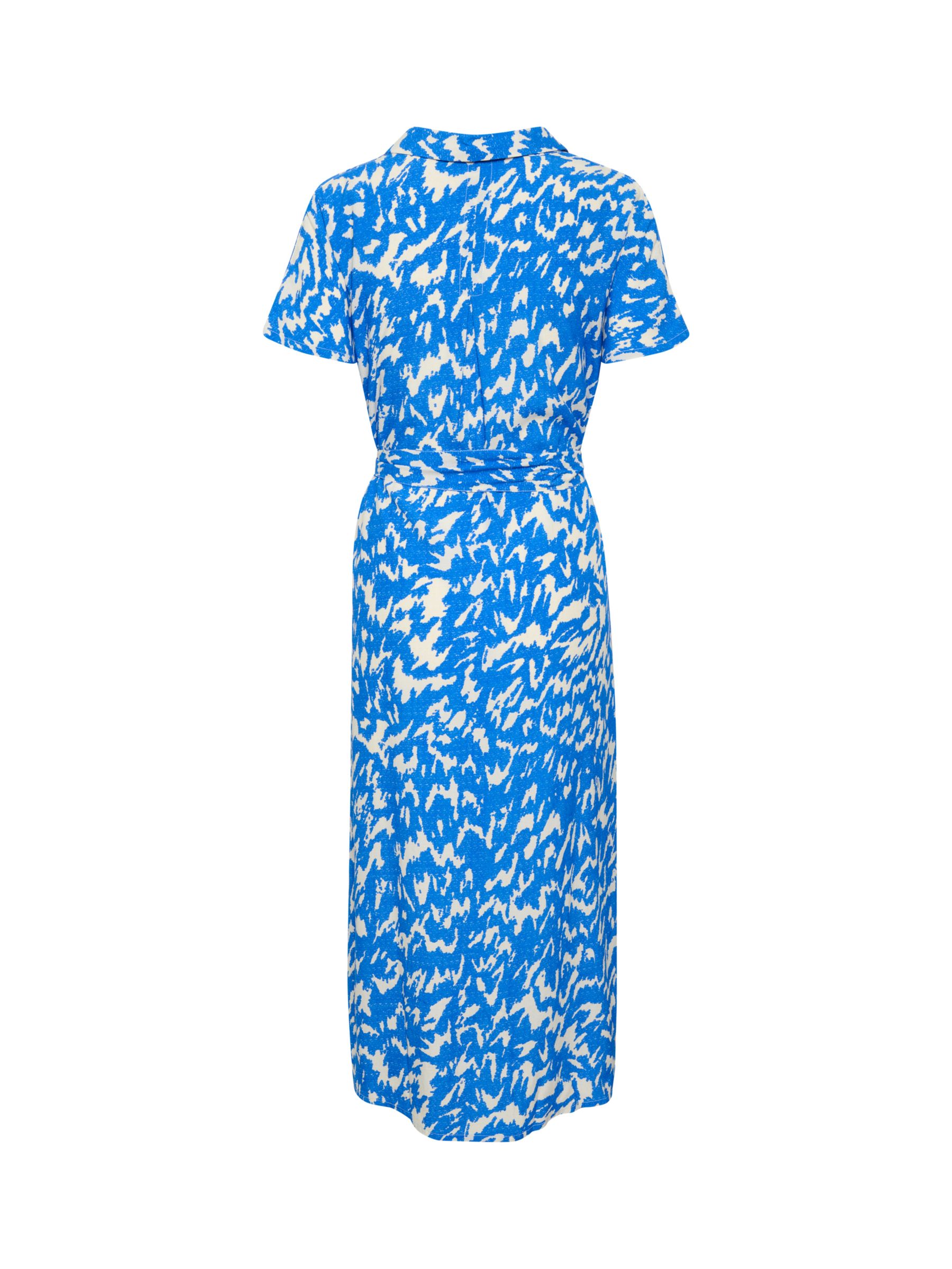 Saint Tropez Blanca Ecovero Short Sleeve Shirt Dress, Surf Blue Nature, XS
