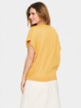 Saint Tropez Mila Short Sleeve Round Neck Top, Yellow