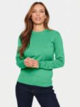 Saint Tropez Mila Long Sleeve Crew Neck Pullover Jumper, Gumdrop Green