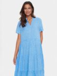 Saint Tropez Eda Ditsy Spot Print Tiered Midi Dress, Blue/White