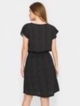 Saint Tropez Edua Mini Dot Print Knee Length Dress, Black/Whtie