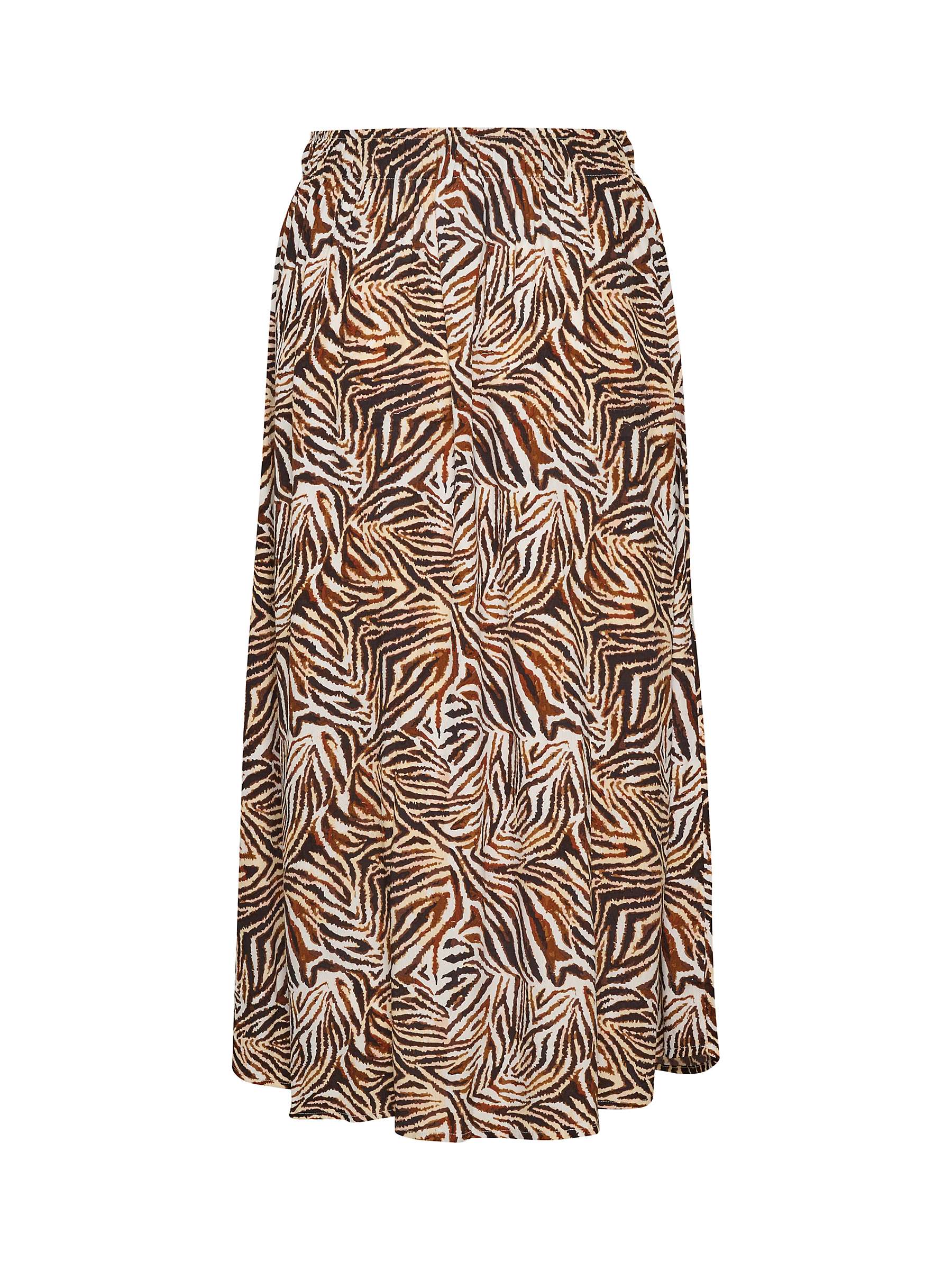Buy Saint Tropez Tessa Zebra Print Midi Skirt, Hot Fudge/Multi Online at johnlewis.com