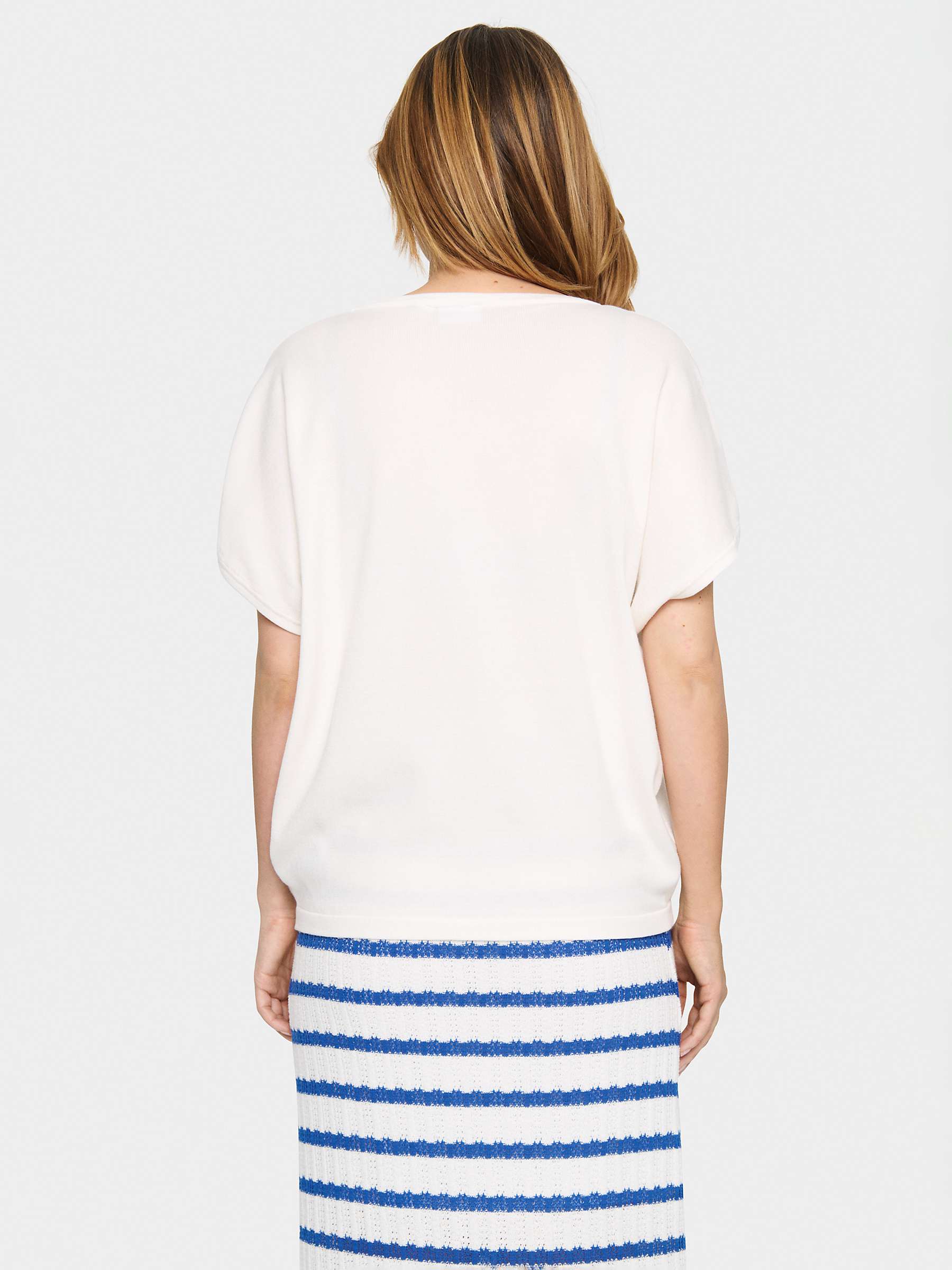 Buy Saint Tropez Mila Short Sleeve Round Neck Top Online at johnlewis.com
