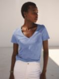 NRBY Charlie V-Neck Linen T-Shirt