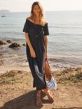 NRBY Bridget Linen Jersey Maxi Dress, Navy