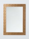 John Lewis Mosaic Rectangular Wood Frame Wall Mirror, Champagne