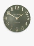 Thomas Kent Arabic Numeral Wall Clock, Lichen Green