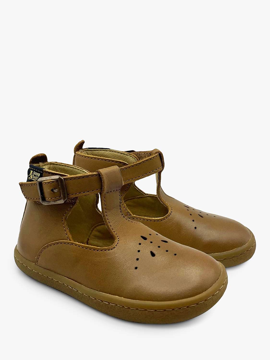 Buy Young Soles Kids' Leather Lark T-Bar Boots Online at johnlewis.com