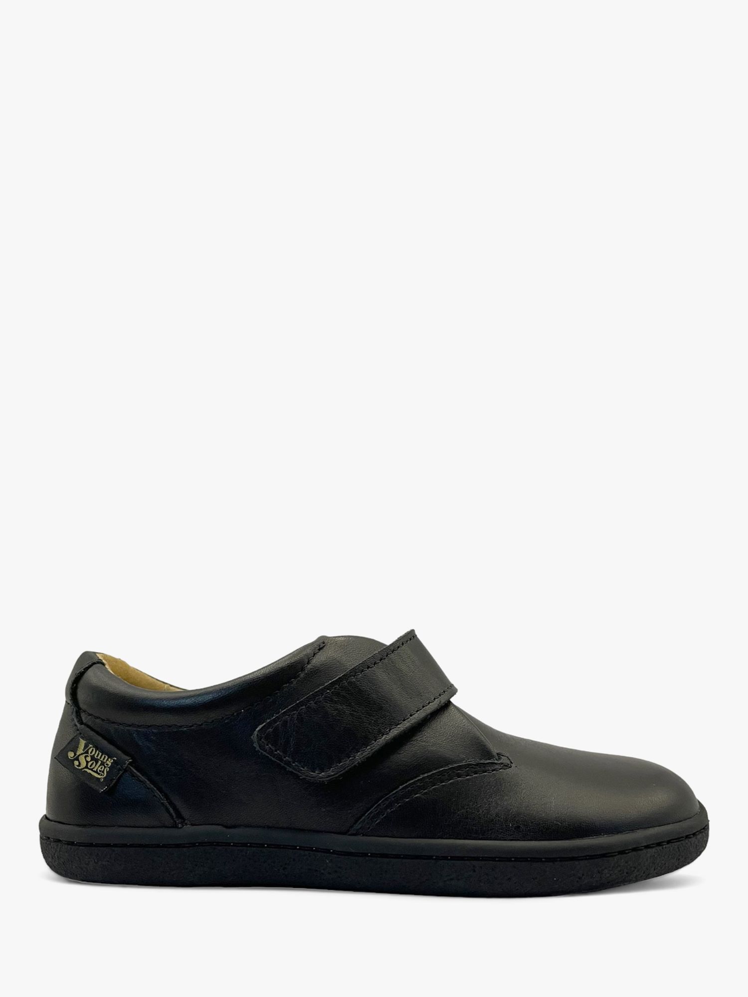 Young Soles Kids' Leather Oliver Shoes, Black, 8 Jnr