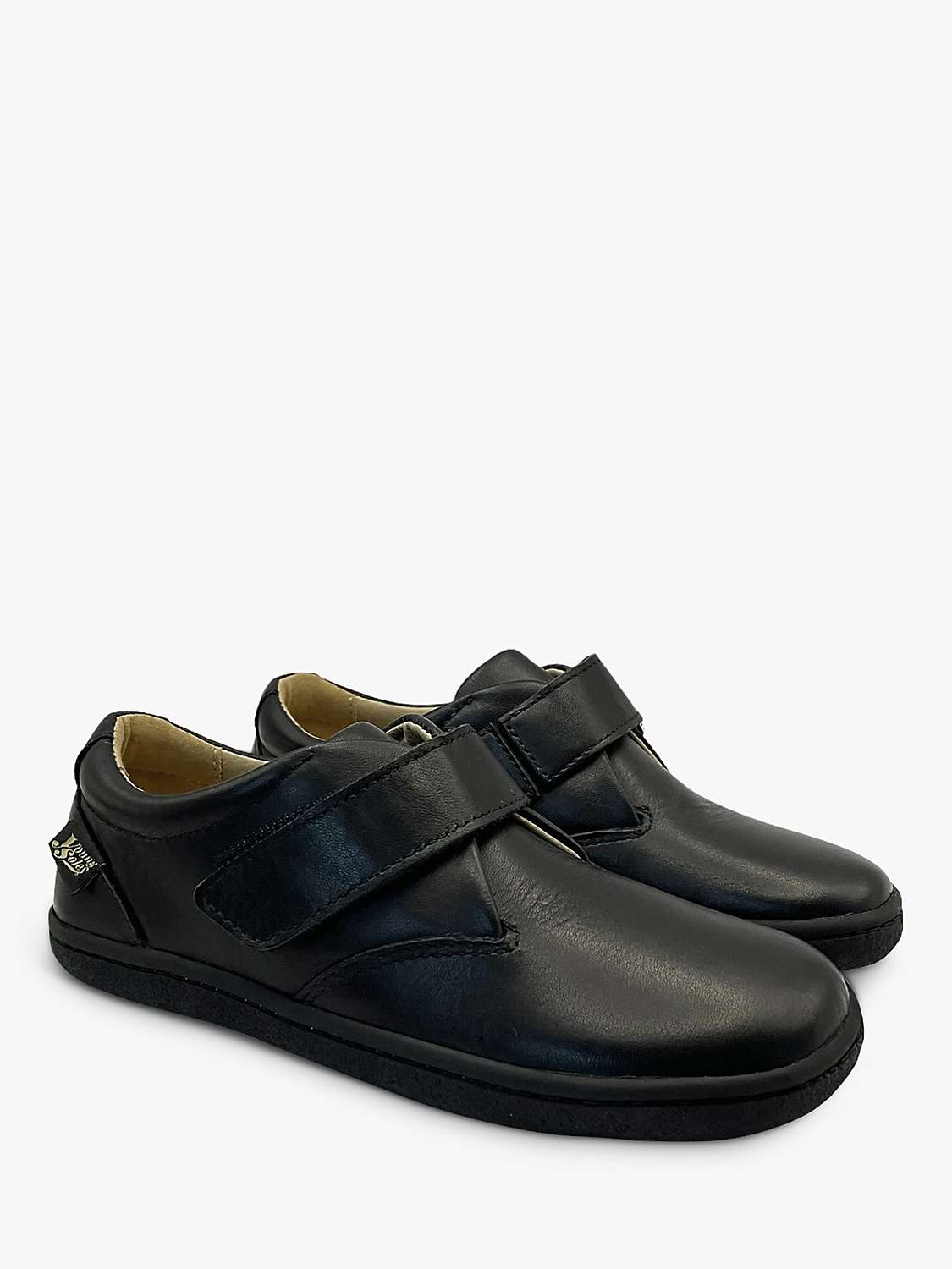 Buy Young Soles Kids' Leather Oliver Shoes, Black Online at johnlewis.com