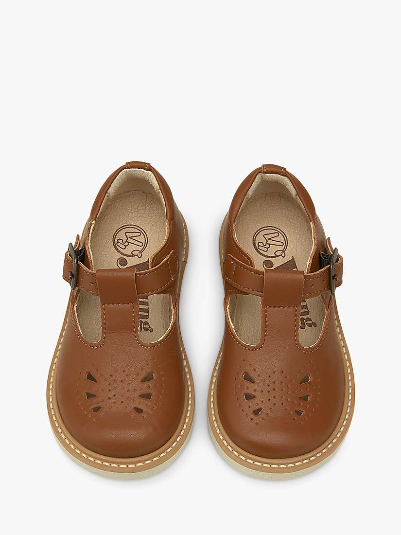 Buy Young Soles Kids' Rosie Vegan T-Bar Shoes, Chestnut Brown Online at johnlewis.com