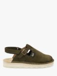 Young Soles Kids' Heidi Suede Clogs, Olive